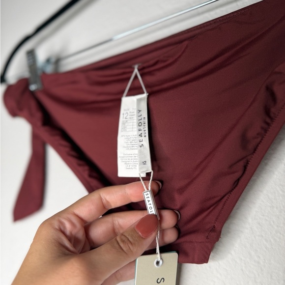 Seafolly Ring Side Hipster Plum Size 8 New with Tags - Picture 6 of 7